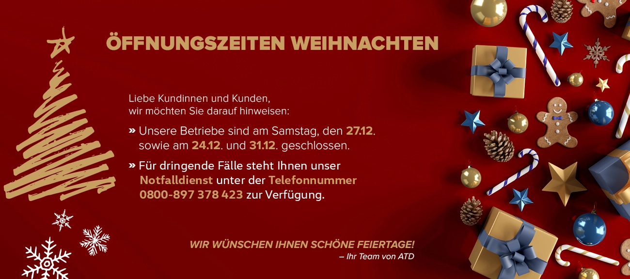Weihnachten 2025 Öffnungszeiten