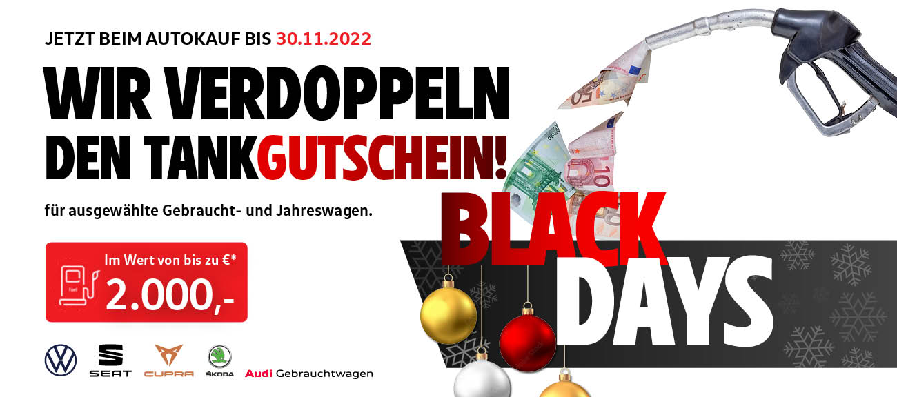 Black Days im Autohaus Dähne in Brandenburg/H. und Premnitz Ot Mögelin und Rathenow und Wittenberge und Havelberg